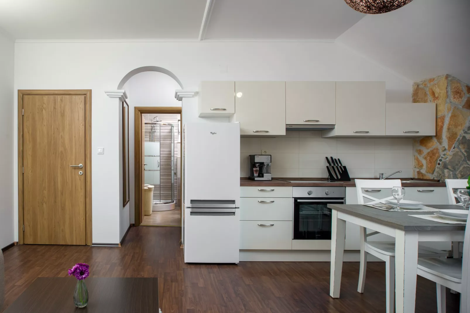 Villa Olea with private heated pool-Cuisine