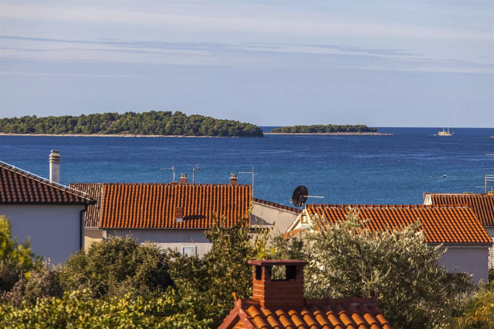 Sea view Villa Brodarica-Aussicht Sommer