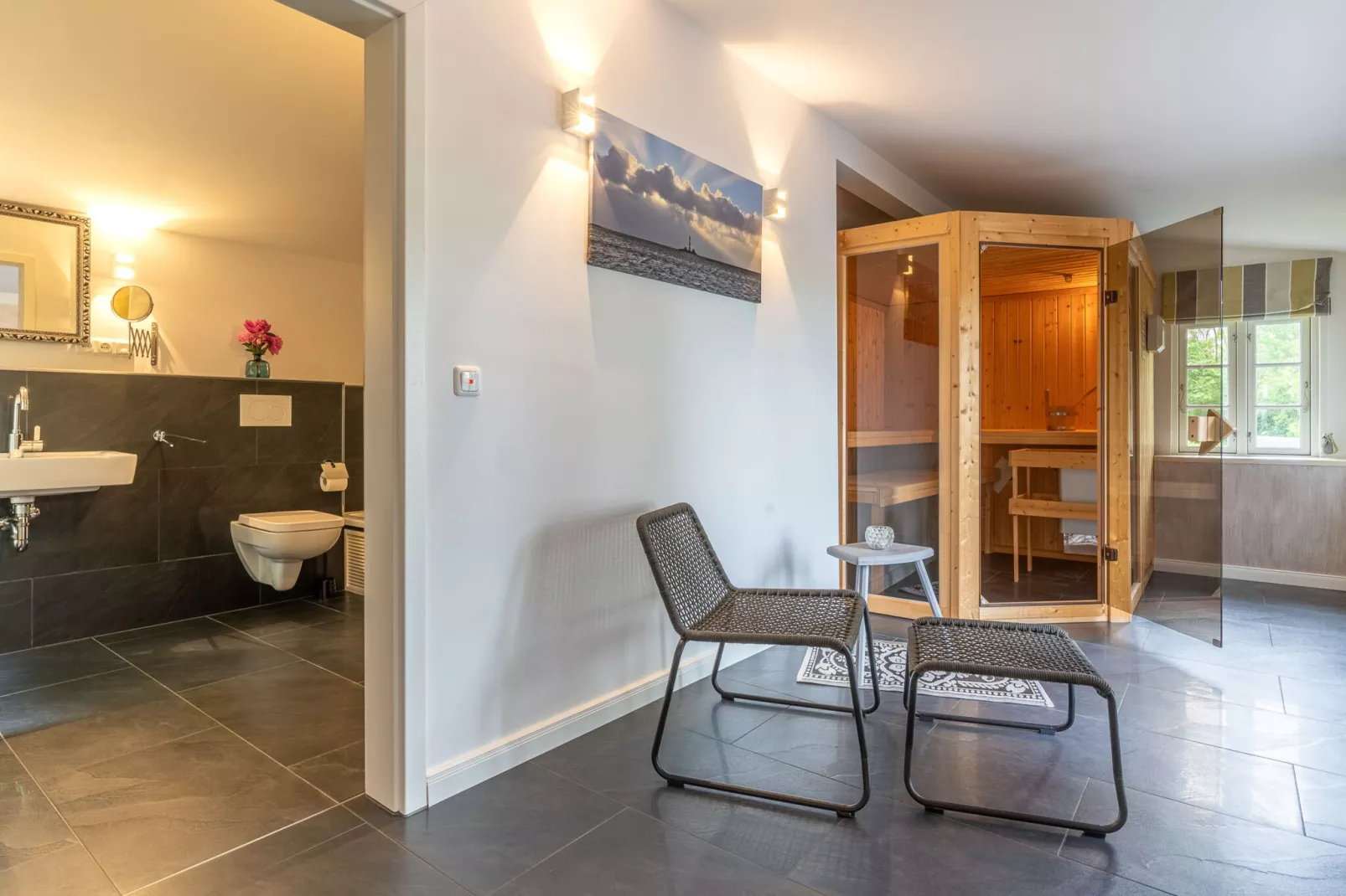 Ferienhaus Hygge Westerhever-Terrasse/Balkon