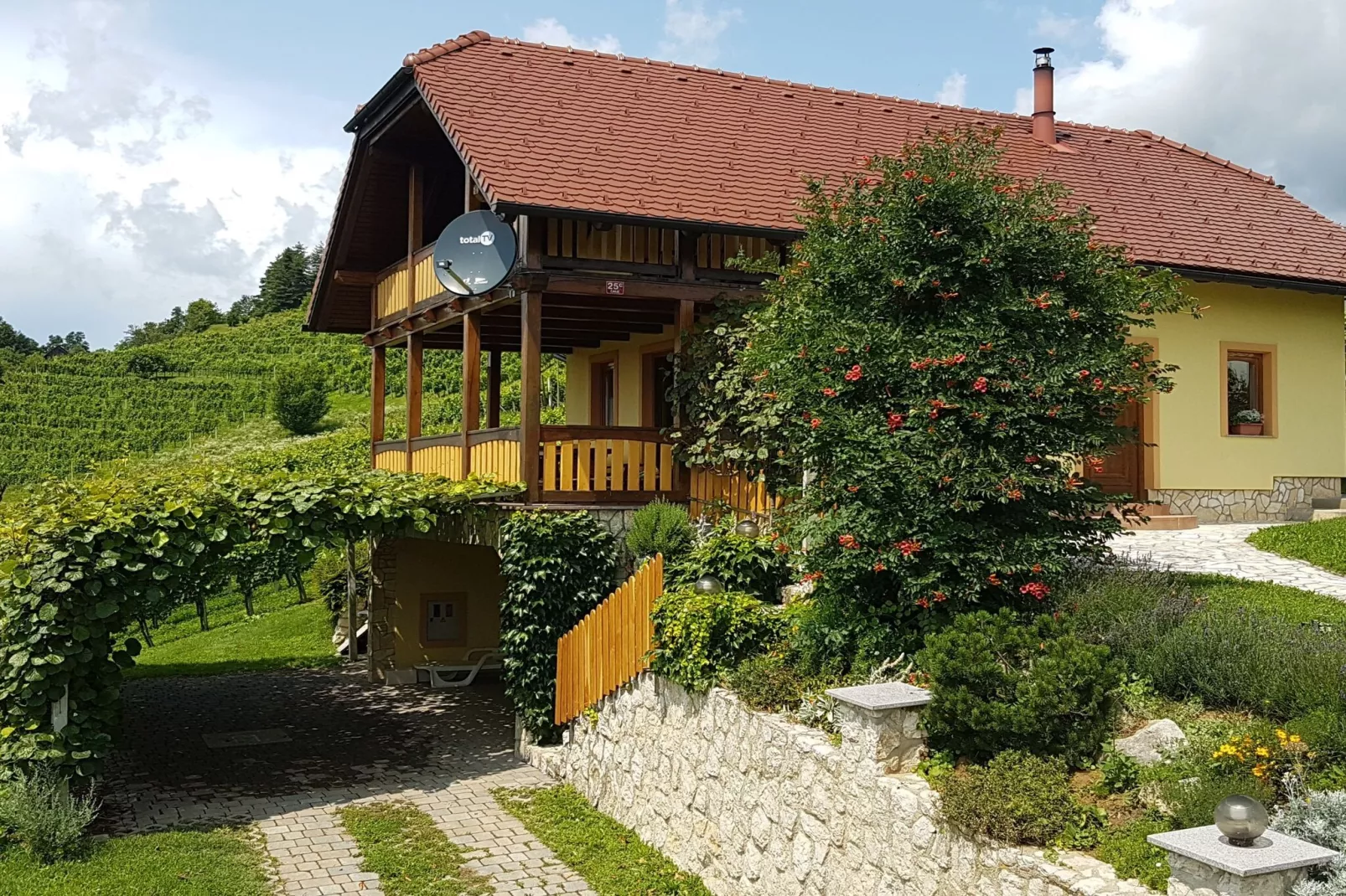 Vivid Hillside Country House with Hot-Tub and Sauna - Two Bedroom Country House-Outdoor