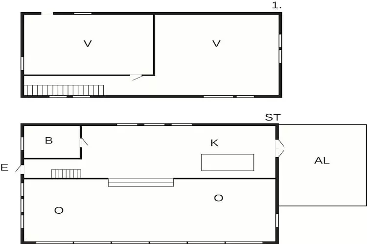 Friedliches Inselhaus in Meeresnähe-Grundriss