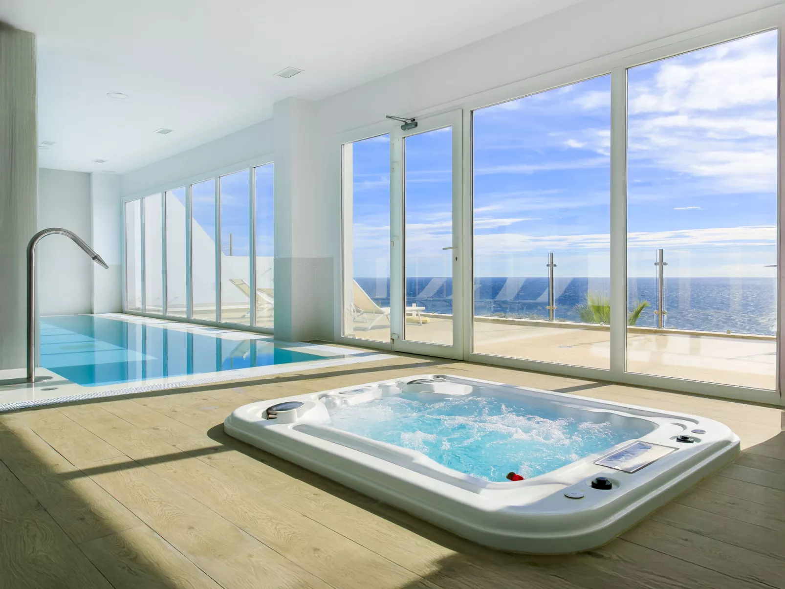 Ocean view sauna & Spa-Drinnen