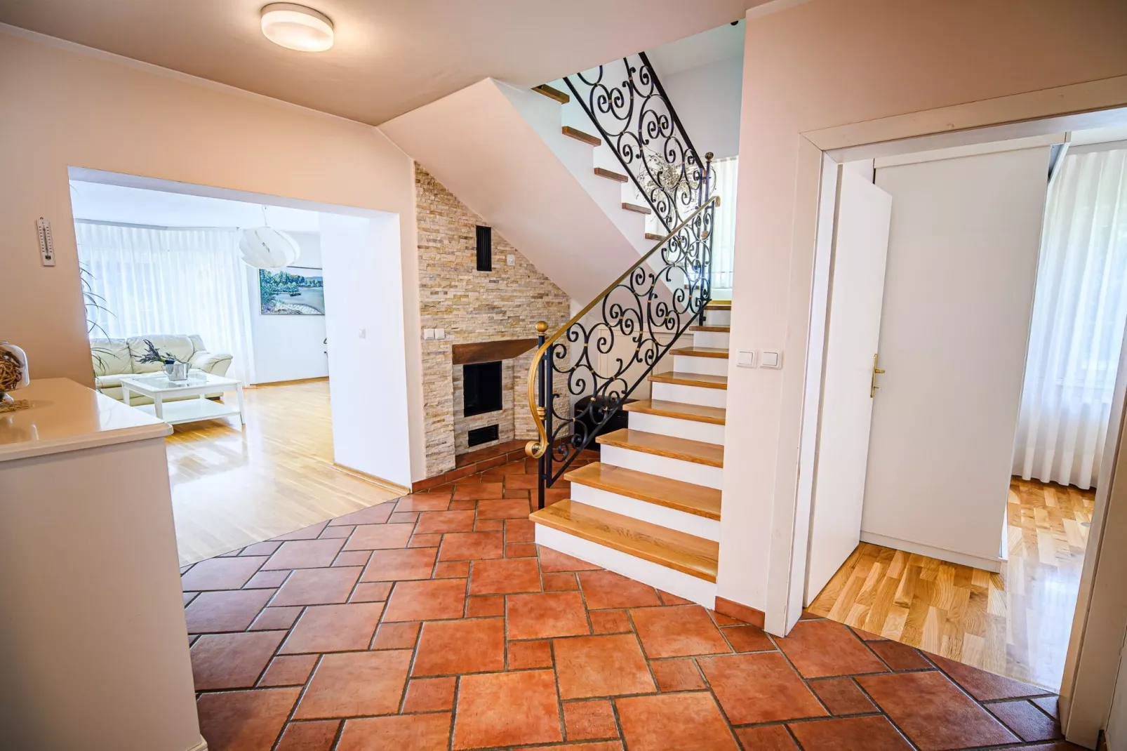 Stunning Rural Holiday Home with Garden and BBQ -  Four Bedroom Holiday Home-Stairs