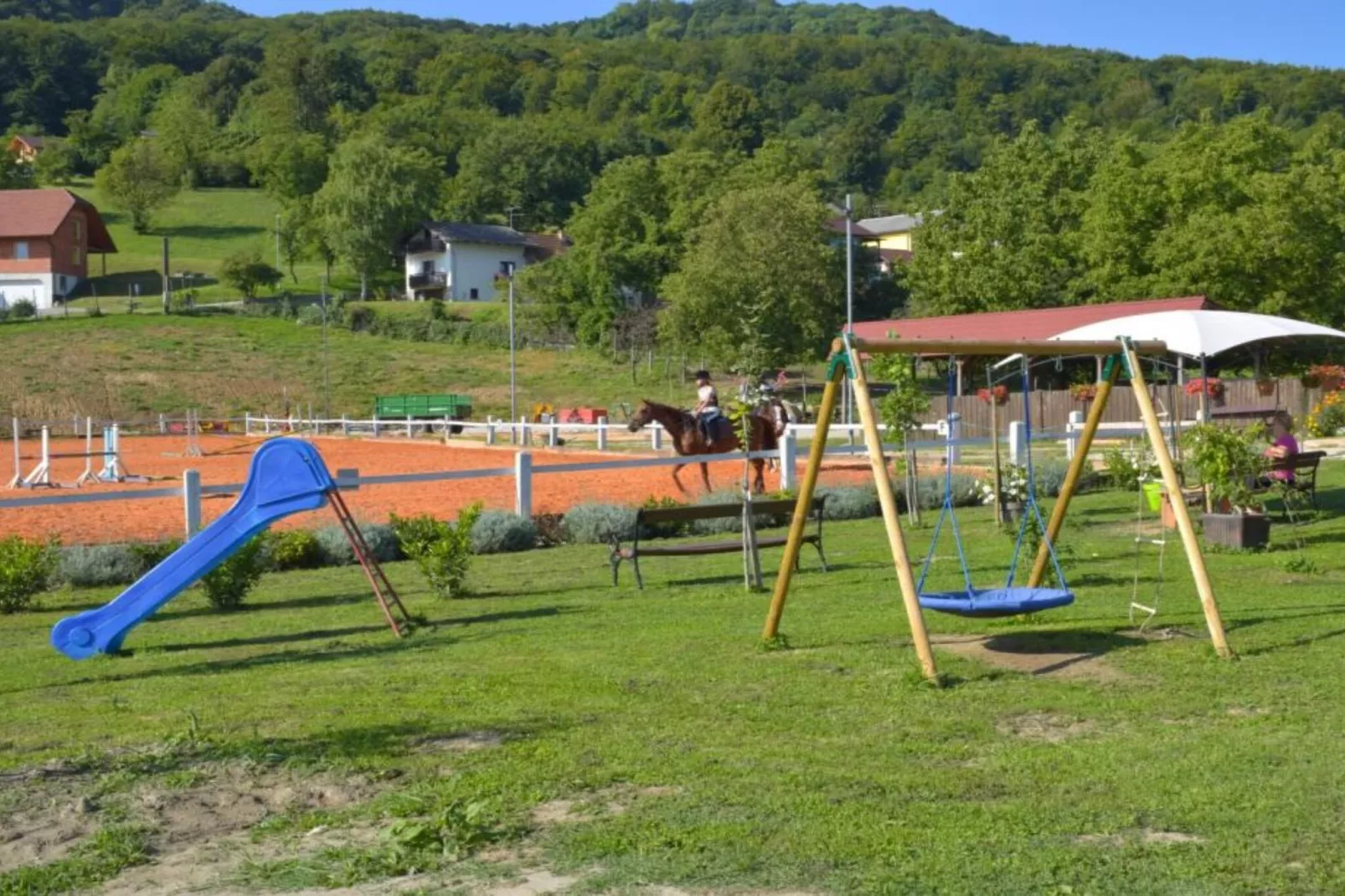 Zevnik Quiet Retreat with Stunning Views and Equestrian Activities - One Bedroom Apartment-Outdoor