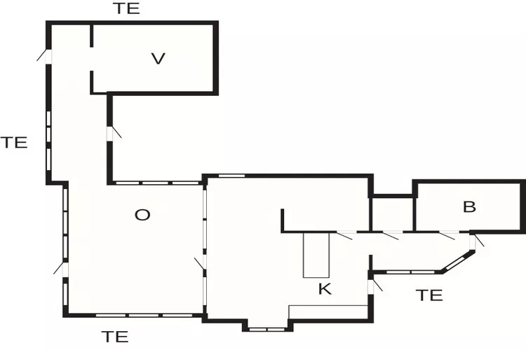 6 Personen Ferienhaus in Stege-Grundriss