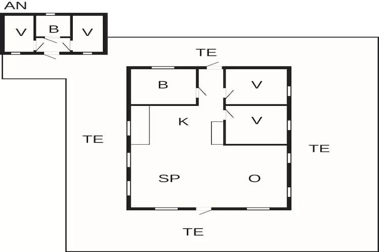 4 Sterne Ferienhaus in Væggerløse-Grundriss