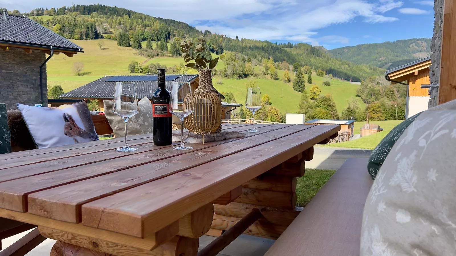 Almchalet Alpenglück-Terrasse / balcon