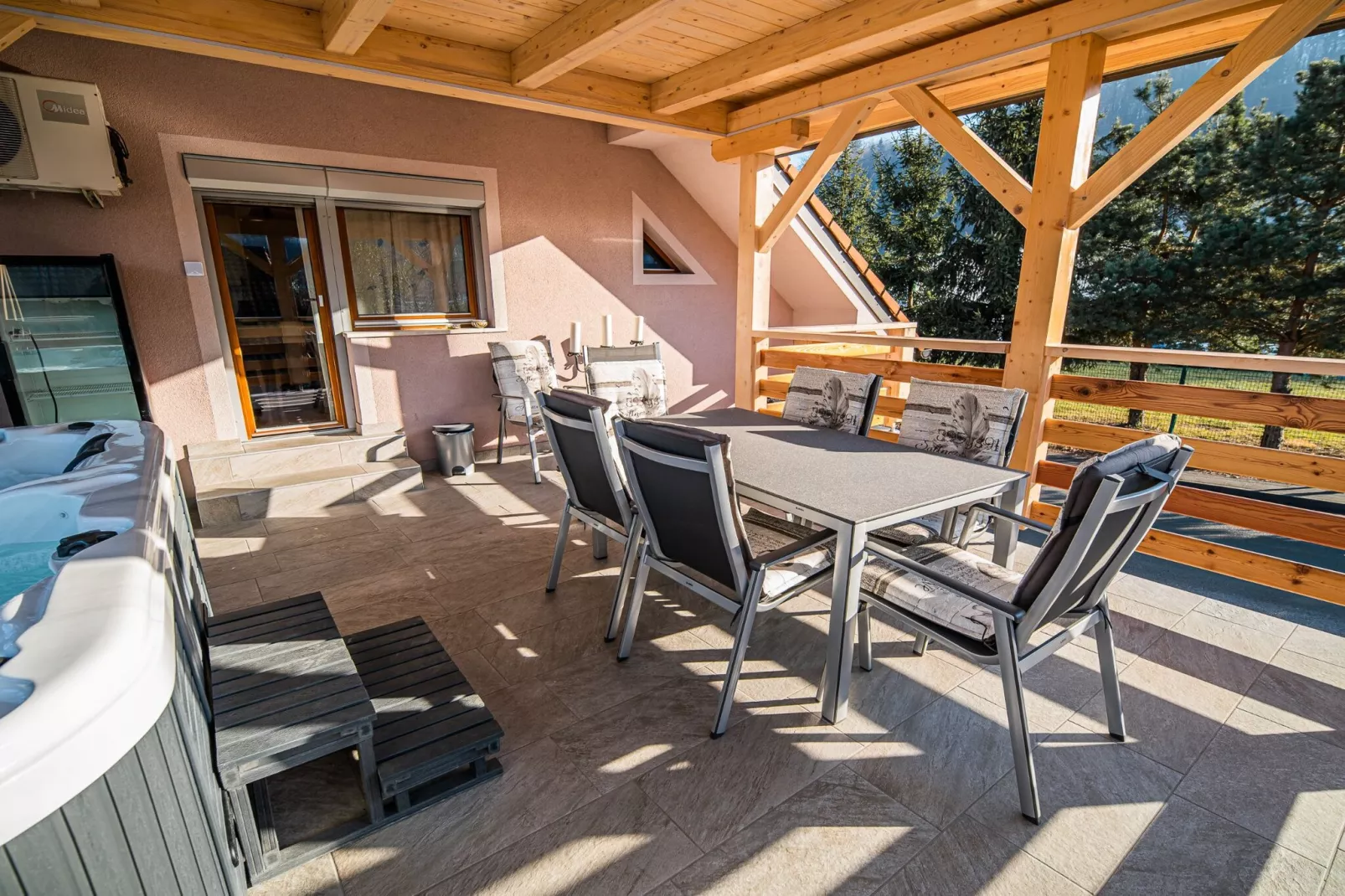 Relaxing Retreat with Hot Tub in Sevnica - Three Bedroom Apartment-Terrace