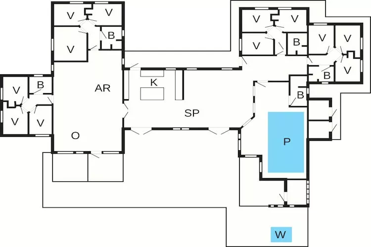 5 Sterne Ferienhaus in Idestrup-Grundriss