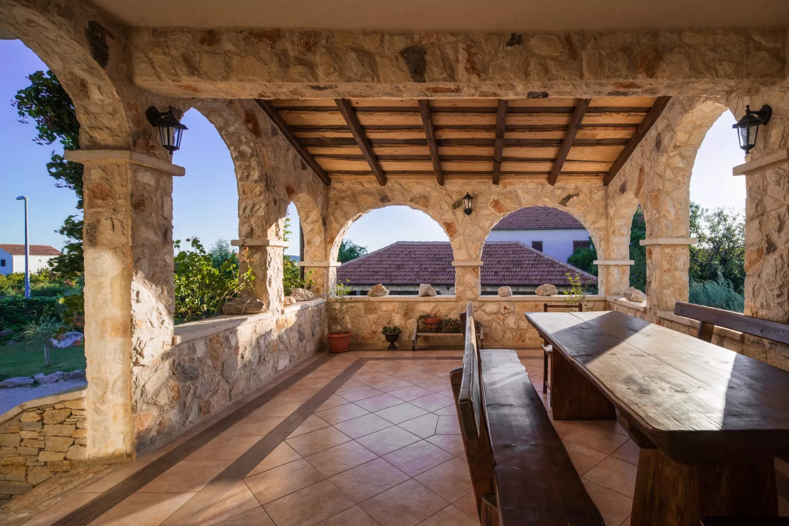 Villa Olea with private heated pool-Terrasse / balcon