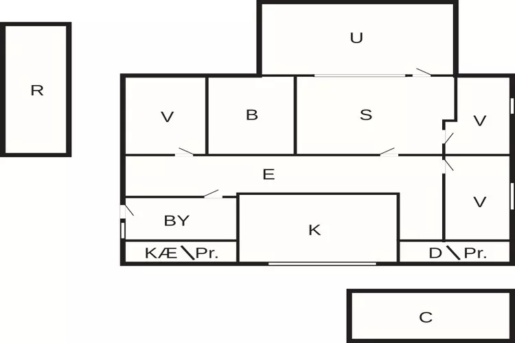 6 person holiday home in Hals-Floor plan