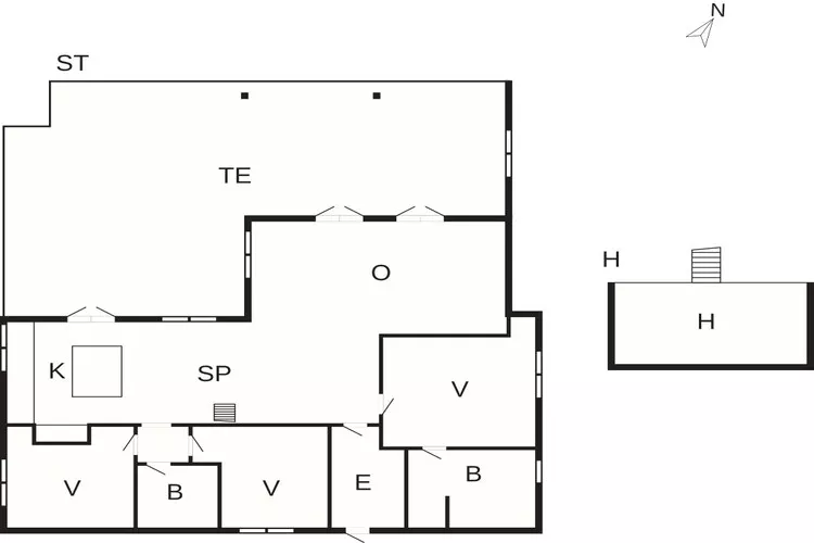 5 Sterne Ferienhaus in Assens-Grundriss
