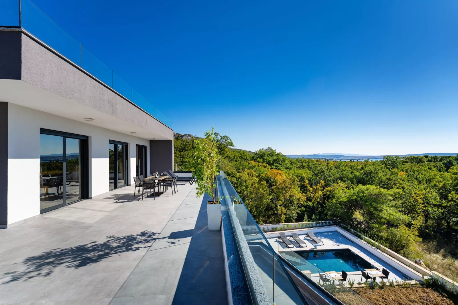 Sea view Villa Senti-Terrasse / balcon