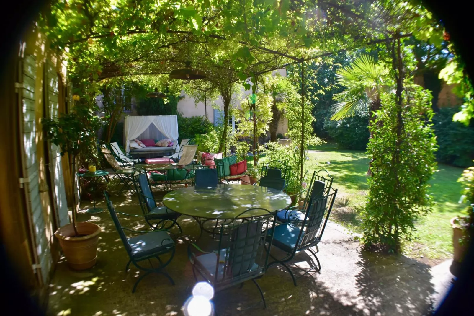 Mas de Corinne-Gardens in summer