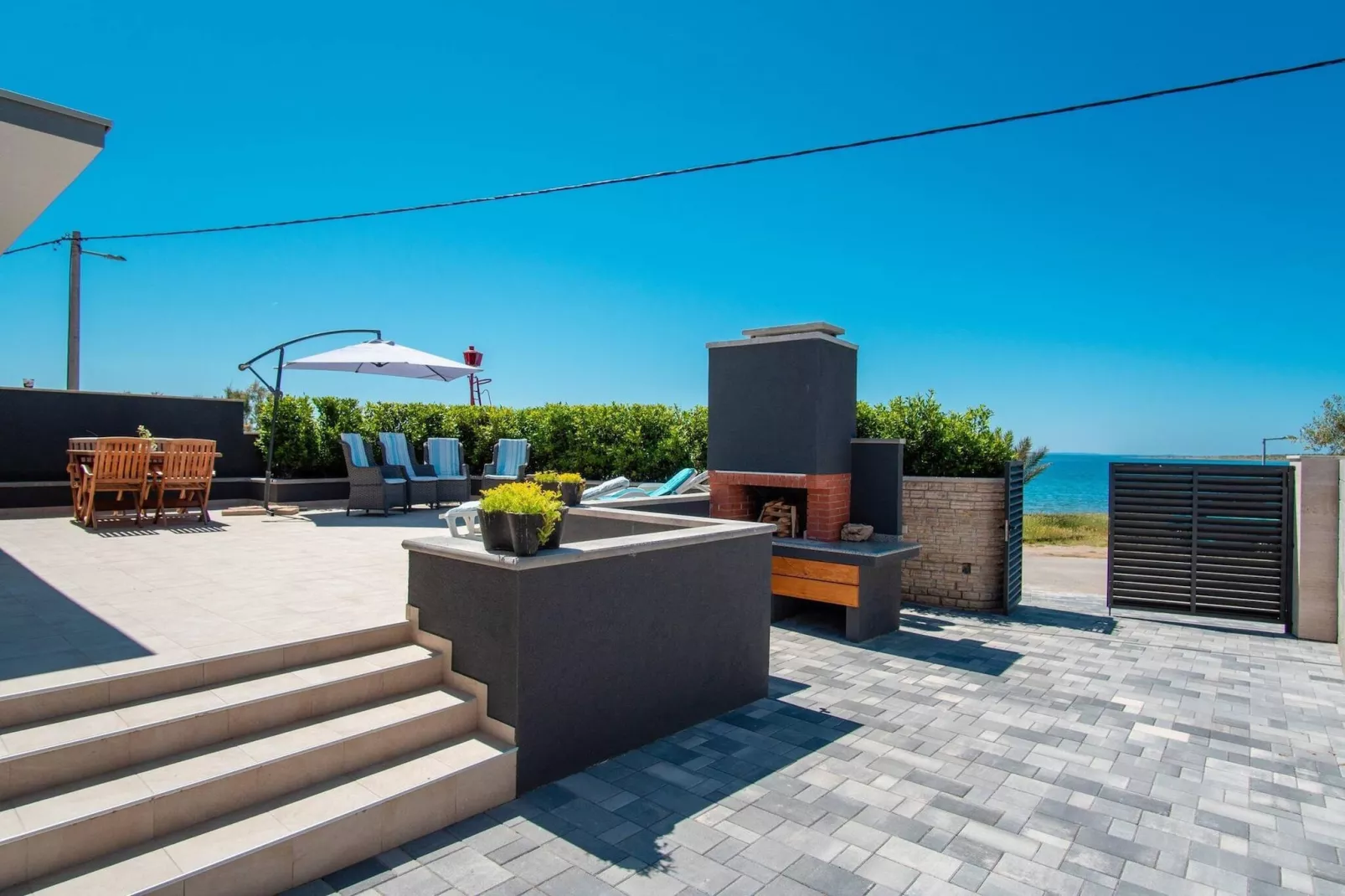 Beach house Festini-Terrace balcony