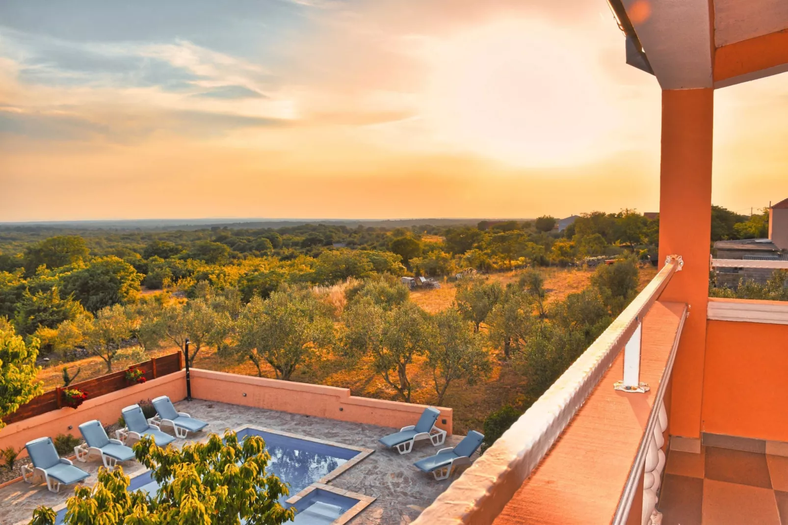 Apartment Visocane with private pool-Aussicht Sommer