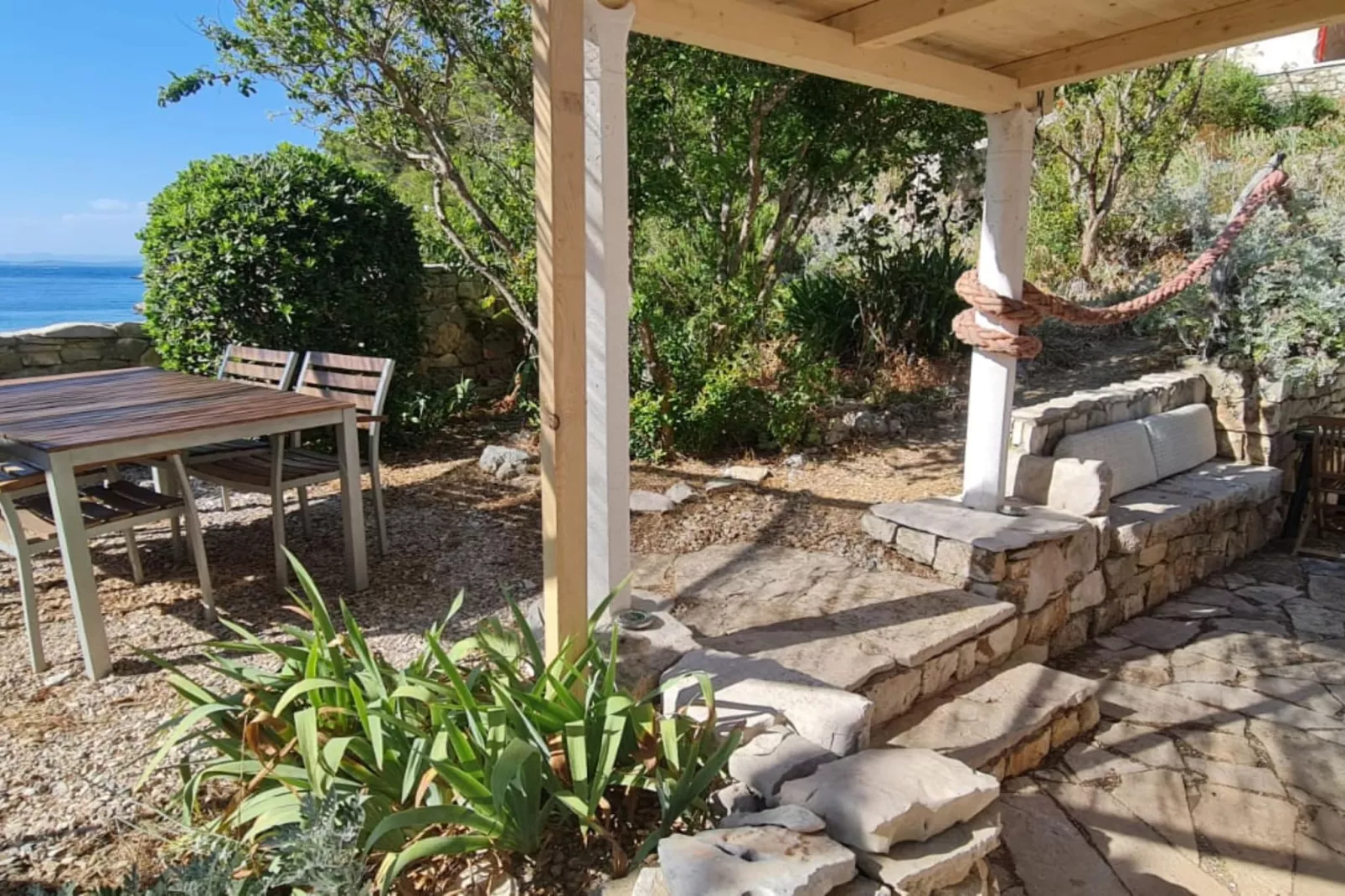 Apartments Stiniva Hvar - One Bedroom Apartment With Terrace (A1)-Terrace