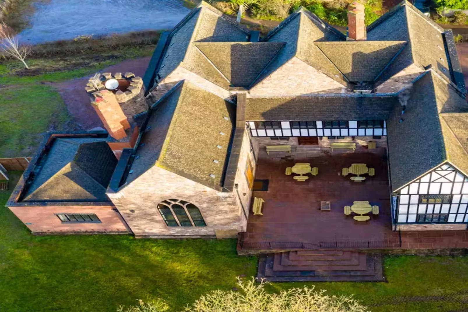 Manor on the Monnow-Exterior in summer