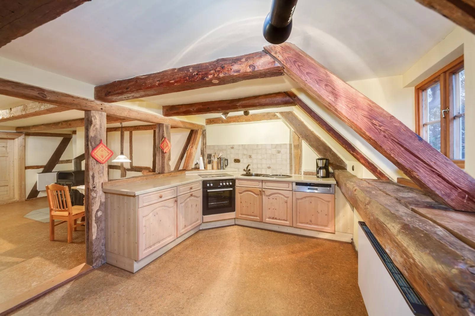 Ferienwohnung auf dem Biobauernhof-Küche