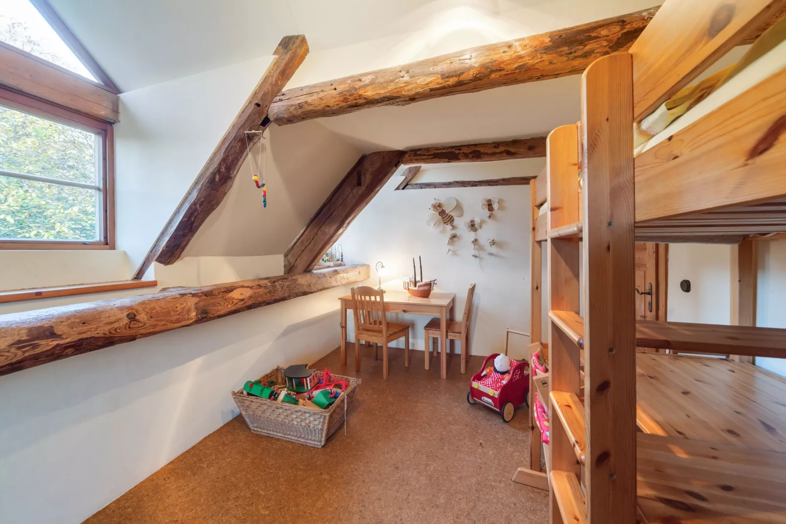 Ferienwohnung auf dem Biobauernhof-Schlafzimmer