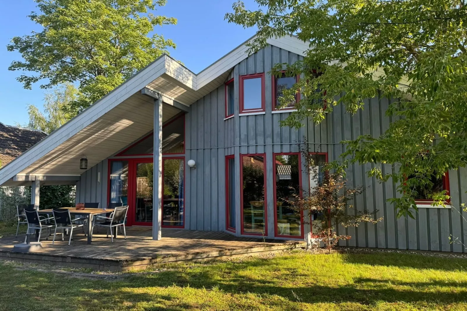 FH Wildgans Comfort mit Sauna & Kaminofen 81 qm 157-Außenbereich Sommer