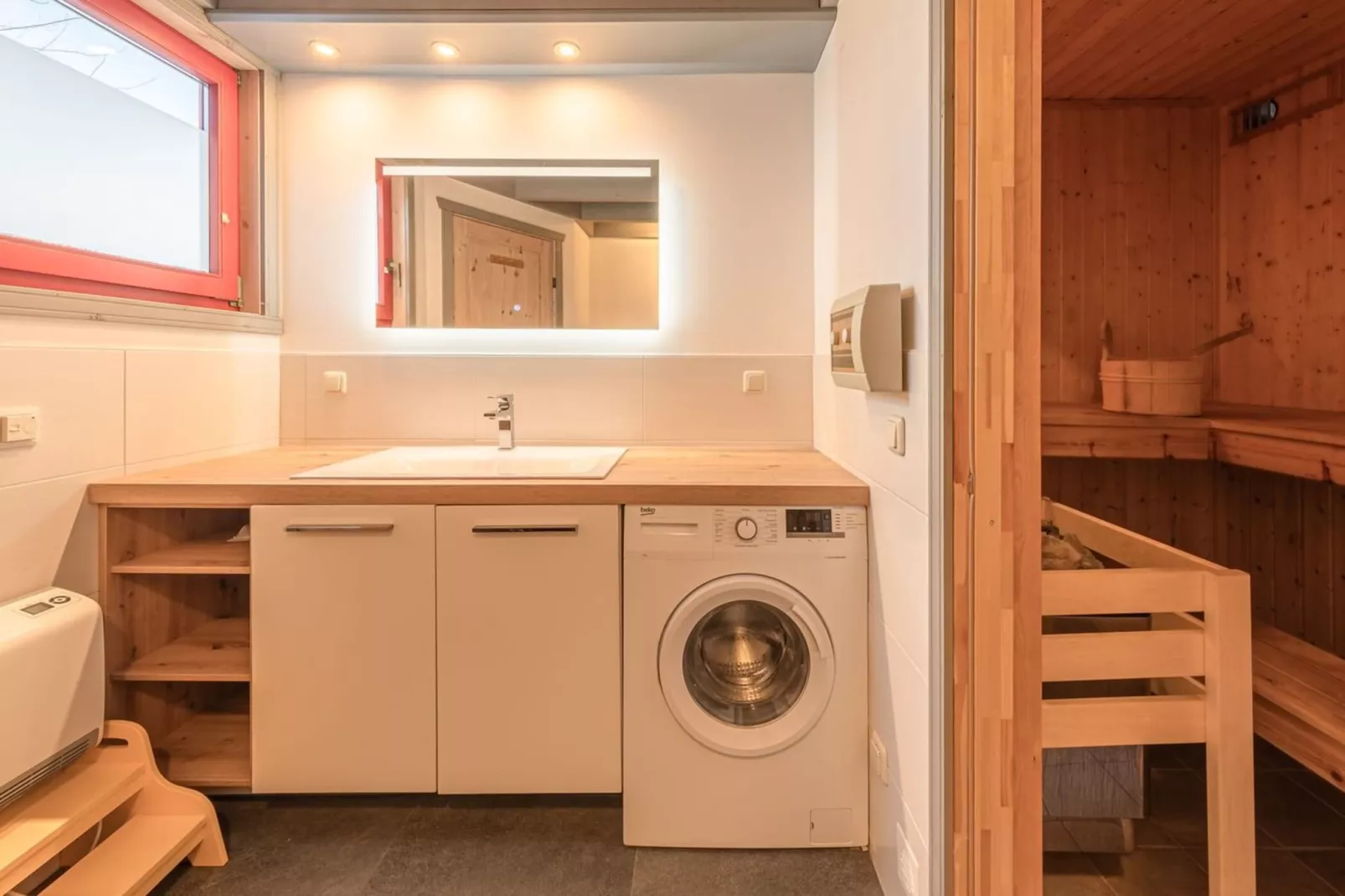 FH Wildgans Comfort mit Sauna & Kaminofen 81 qm 157-Badezimmer