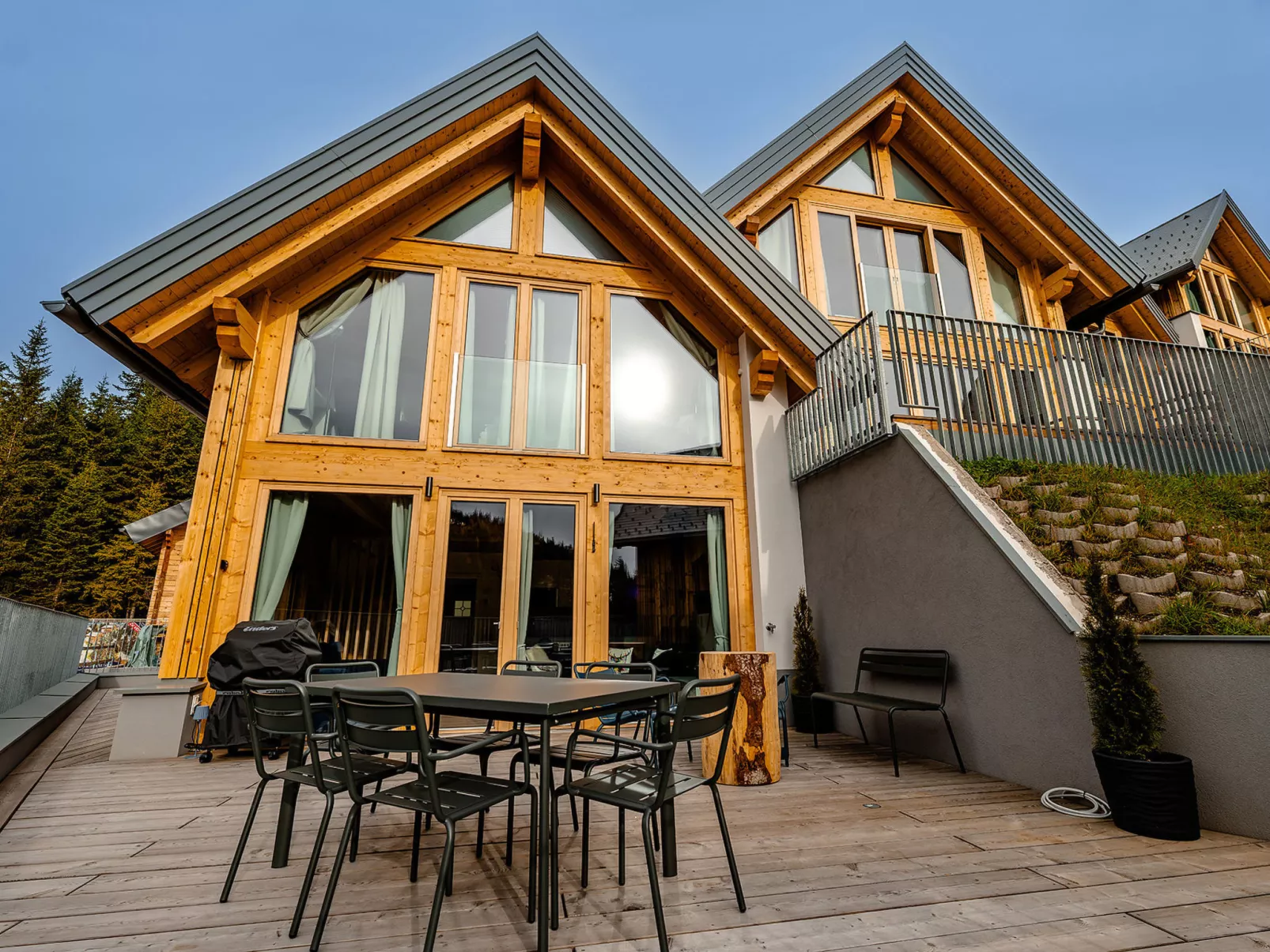 Chalet Nr. 1 mit 2 Schlafzimmern und Sauna-Dedans