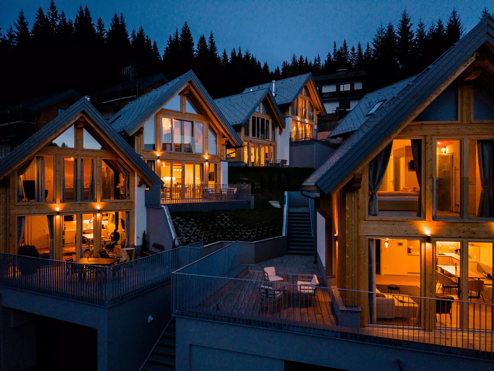 Chalet Nr. 1 mit 2 Schlafzimmern und Sauna-Dedans