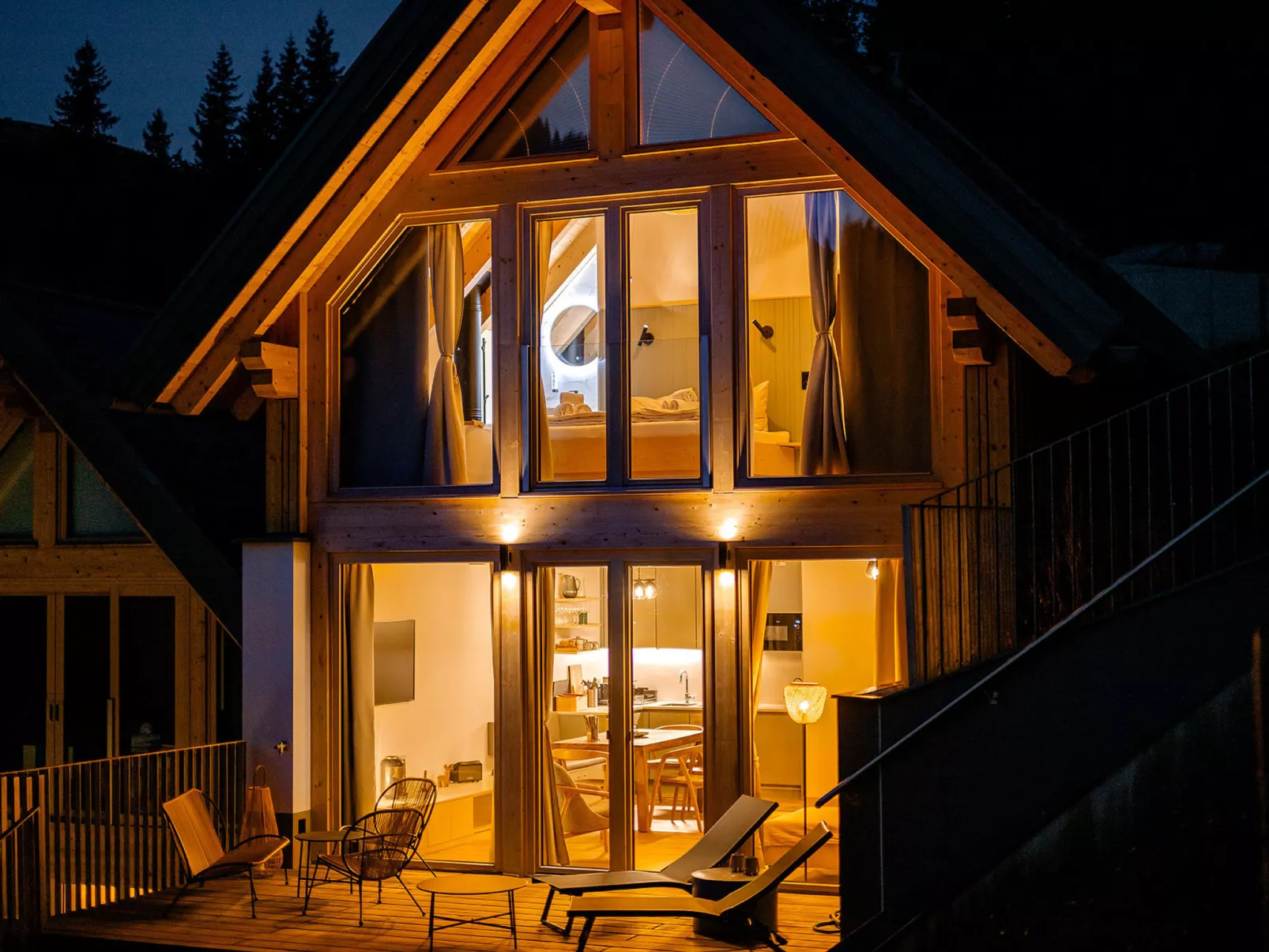 Chalet Nr. 4 mit 2 Schlafzimmern und Sauna-Inside