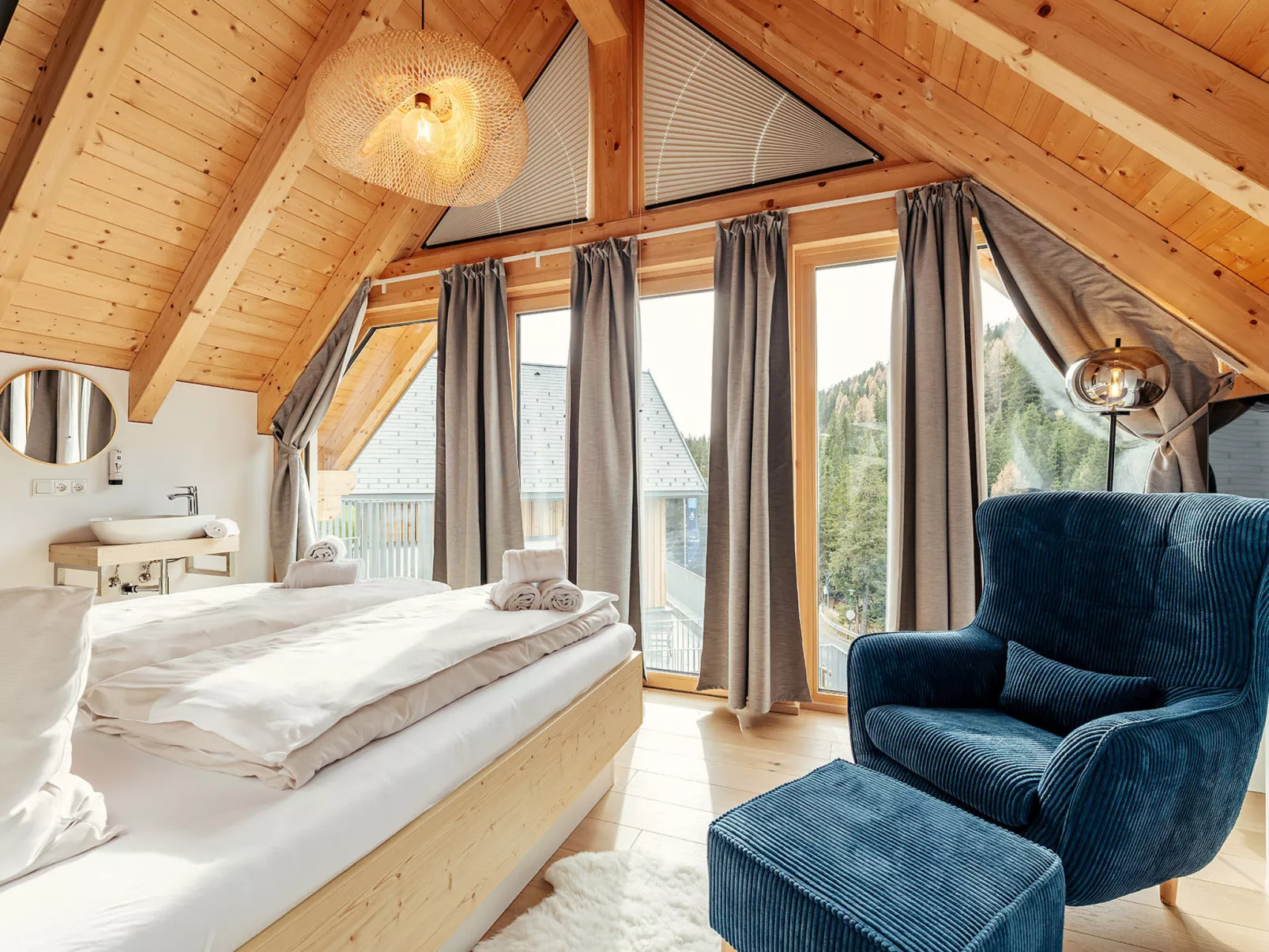 Chalet Nr. 1 mit 2 Schlafzimmern und Sauna-Dedans