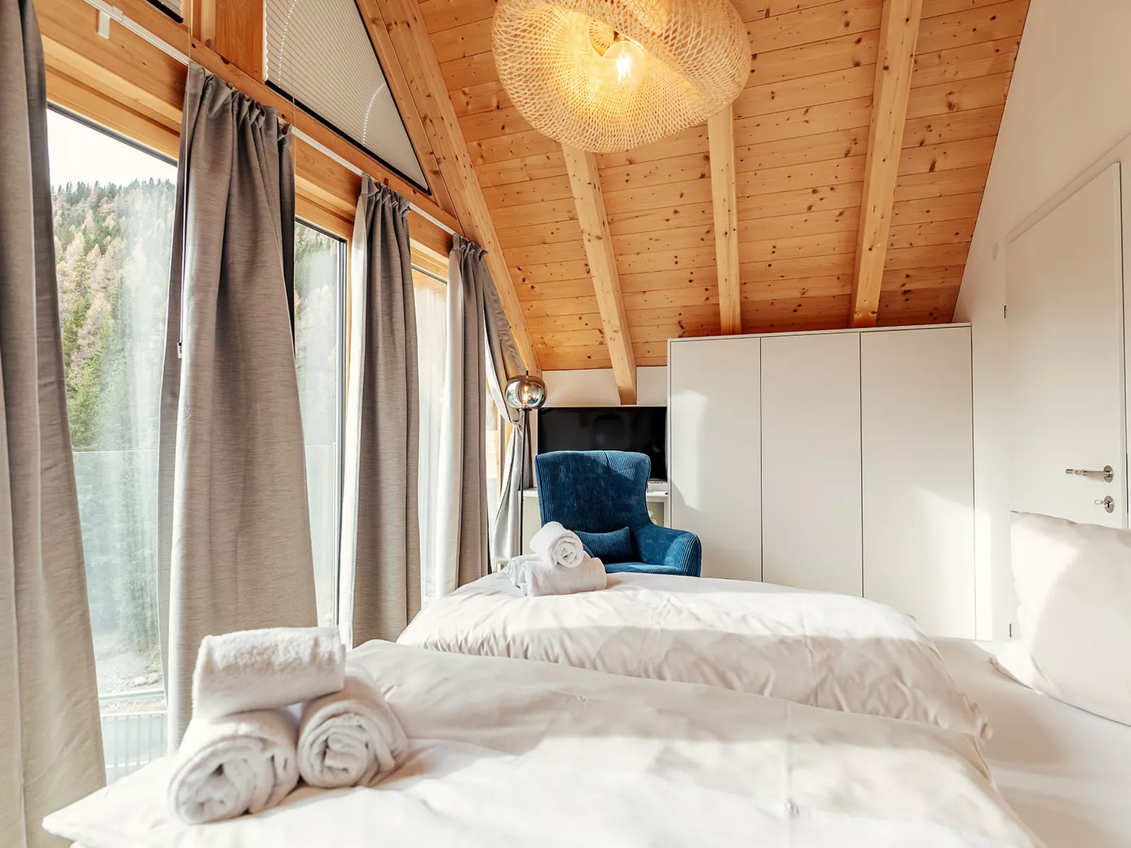 Chalet Nr. 1 mit 2 Schlafzimmern und Sauna-Dedans