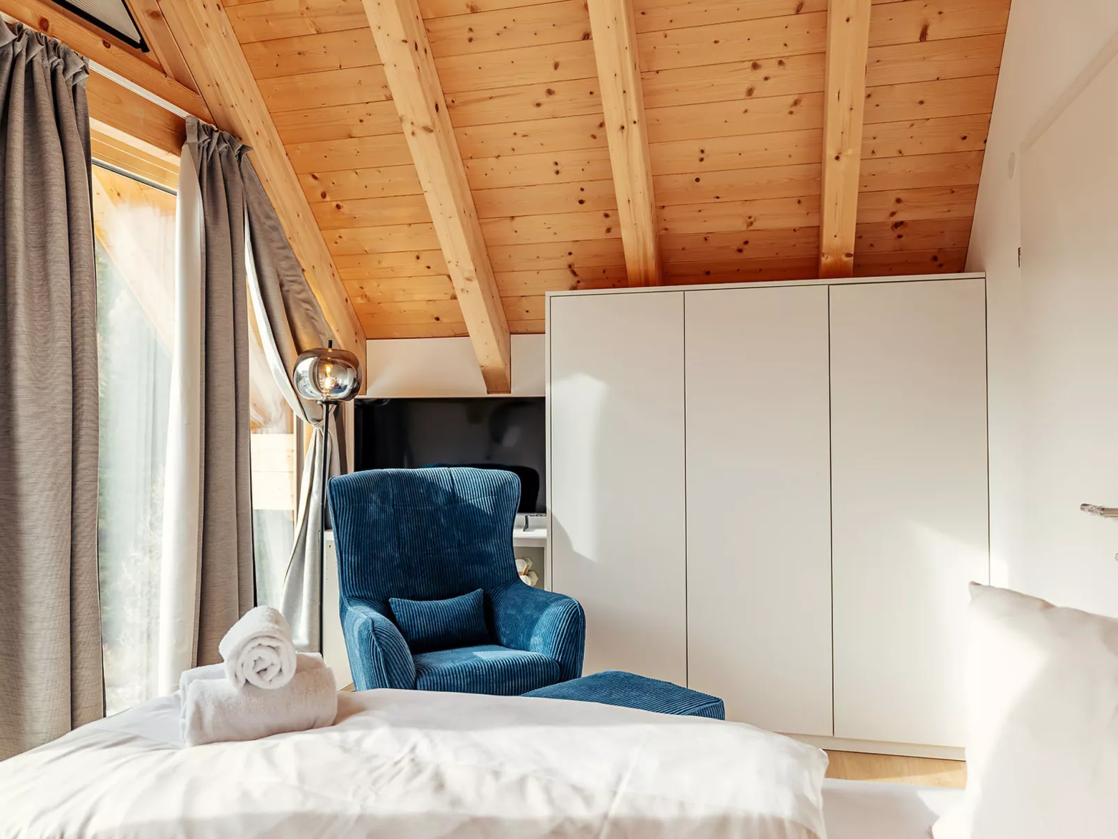 Chalet Nr. 1 mit 2 Schlafzimmern und Sauna-Dedans