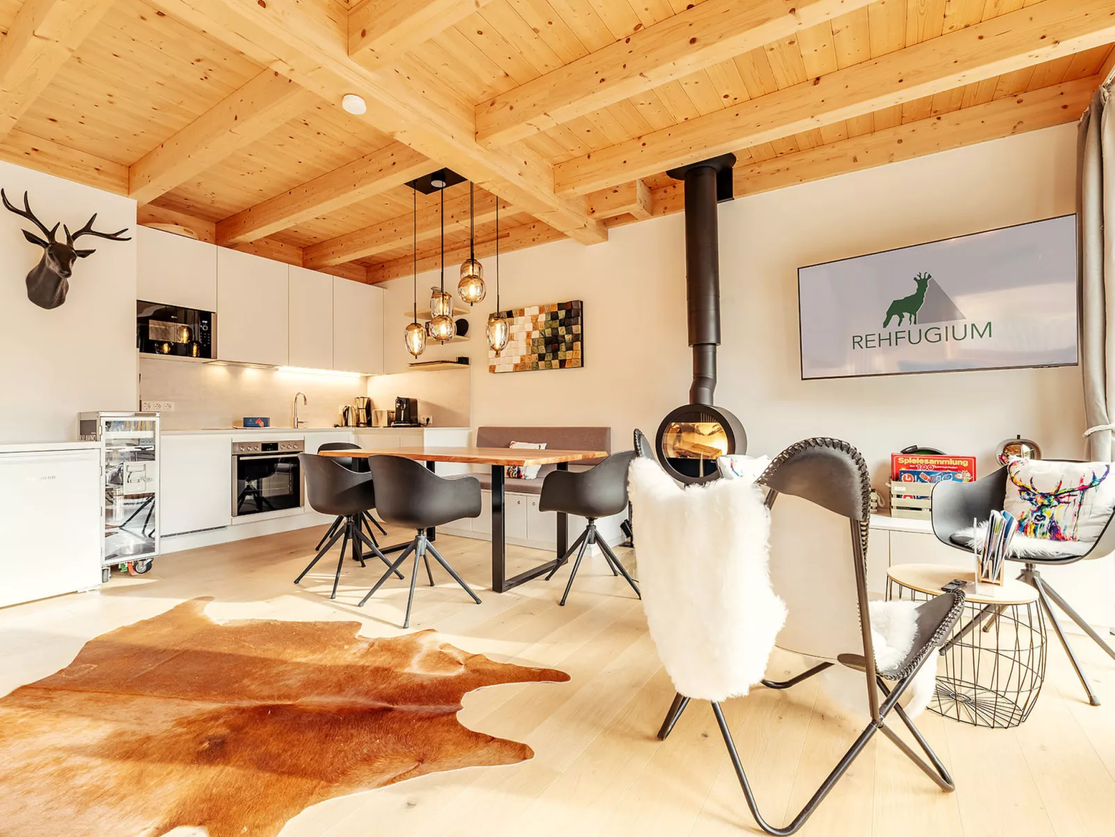 Chalet Nr. 1 mit 2 Schlafzimmern und Sauna-Dedans