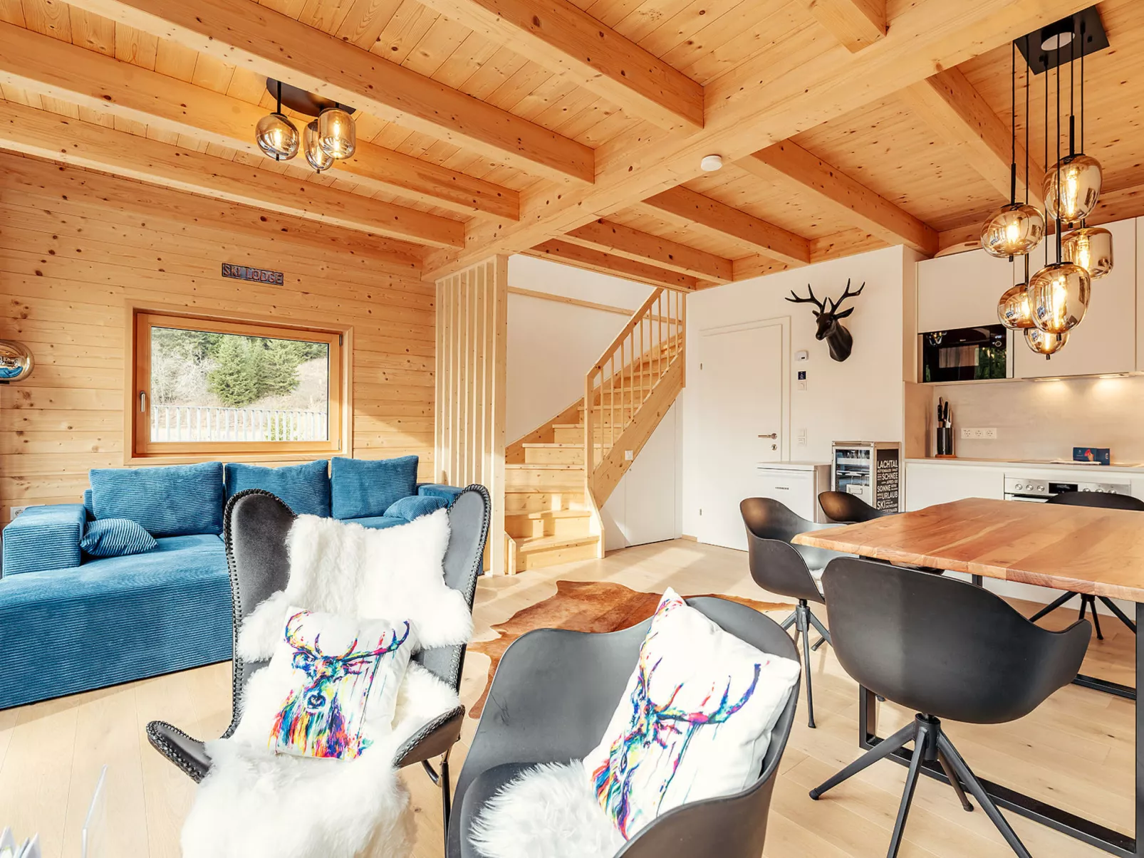 Chalet Nr. 1 mit 2 Schlafzimmern und Sauna-Dedans