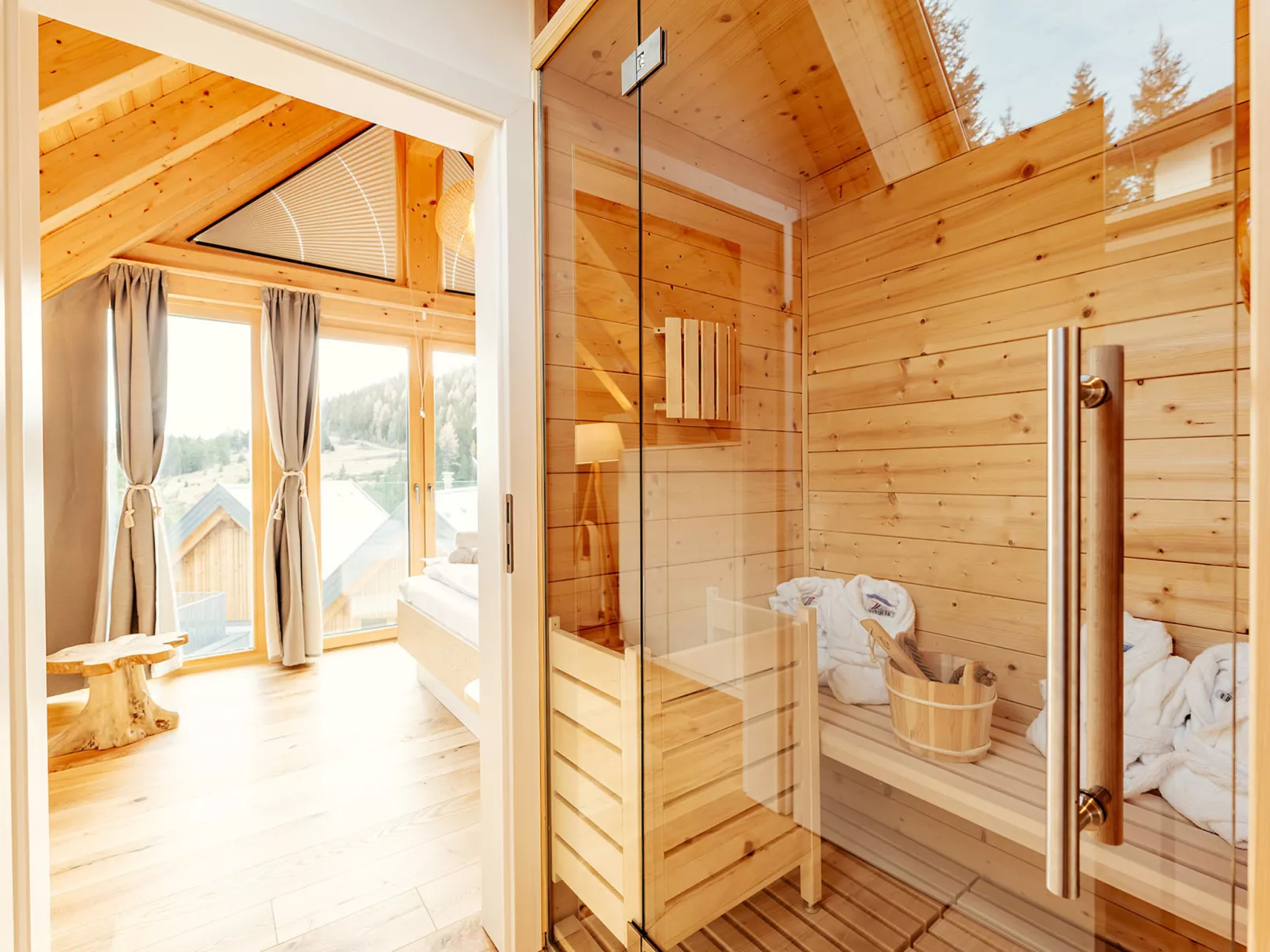 Chalet Nr. 4 mit 2 Schlafzimmern und Sauna-Inside