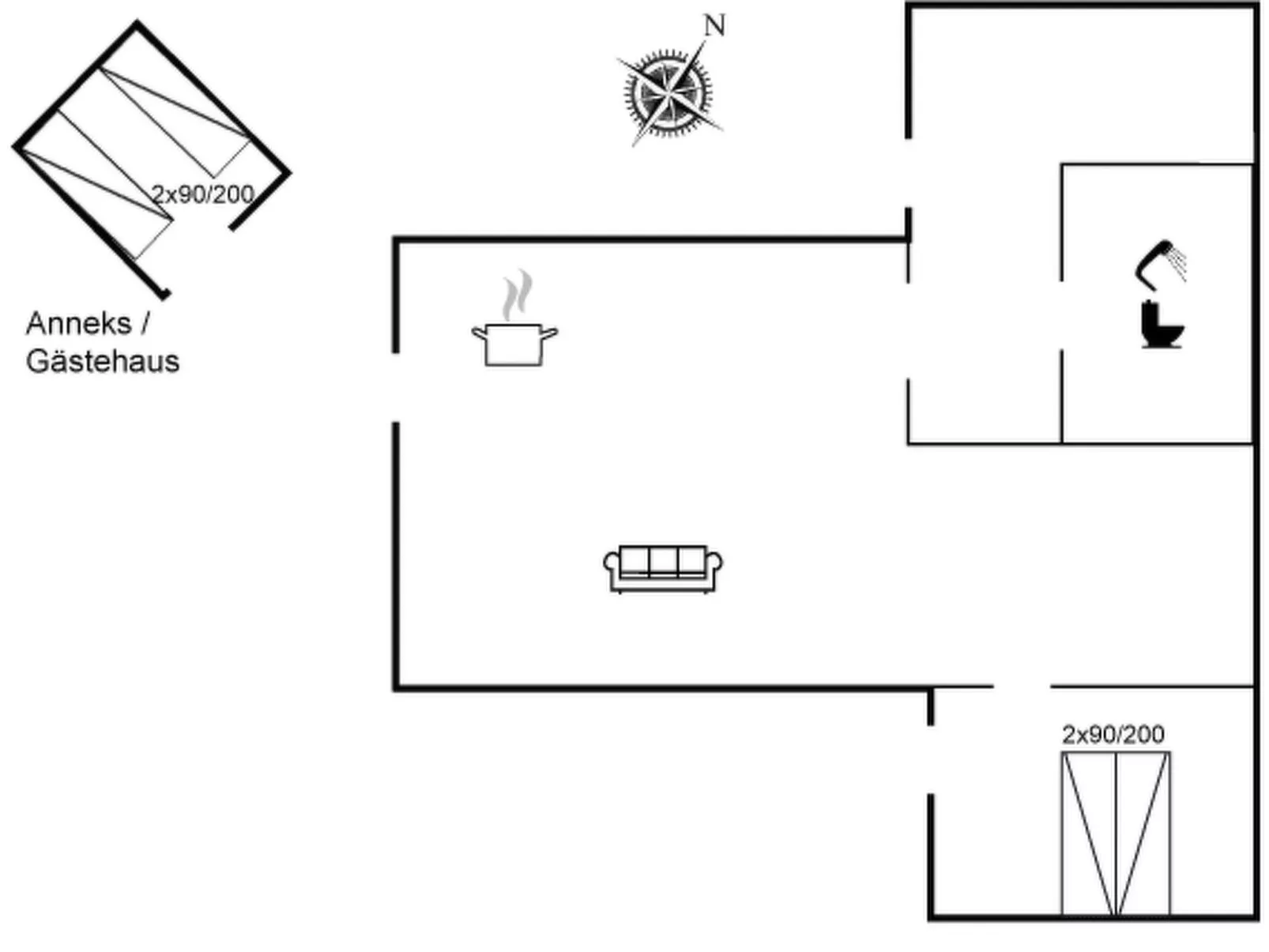 "Enola" - 900m from the sea-Dedans