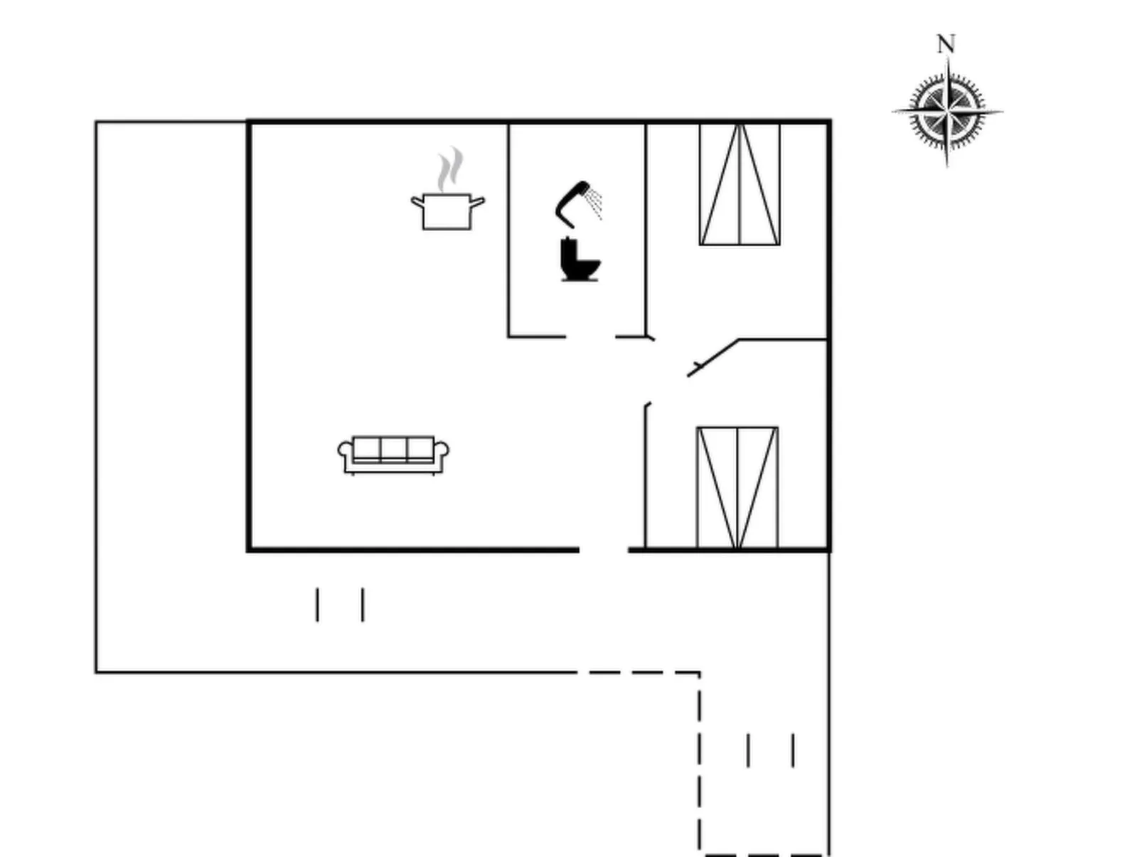 "Algeth" - 350m from the sea-Dedans