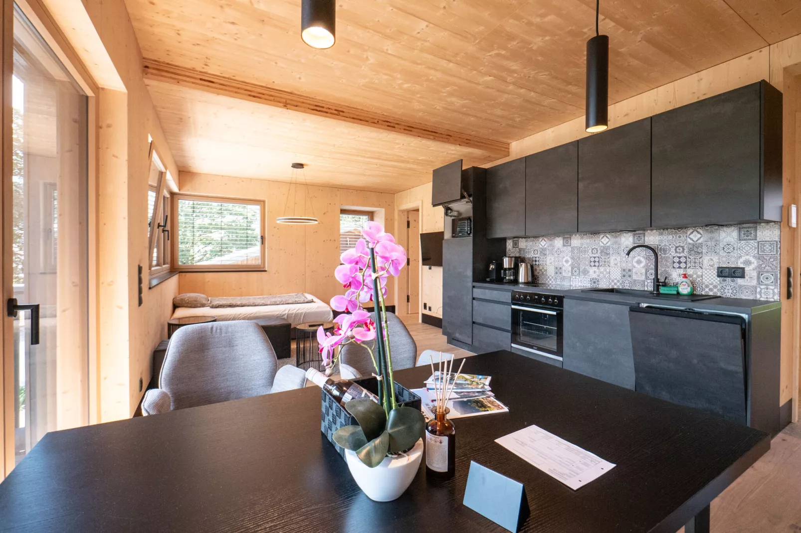 Ferienwohnungen Mieders-Salle à manger