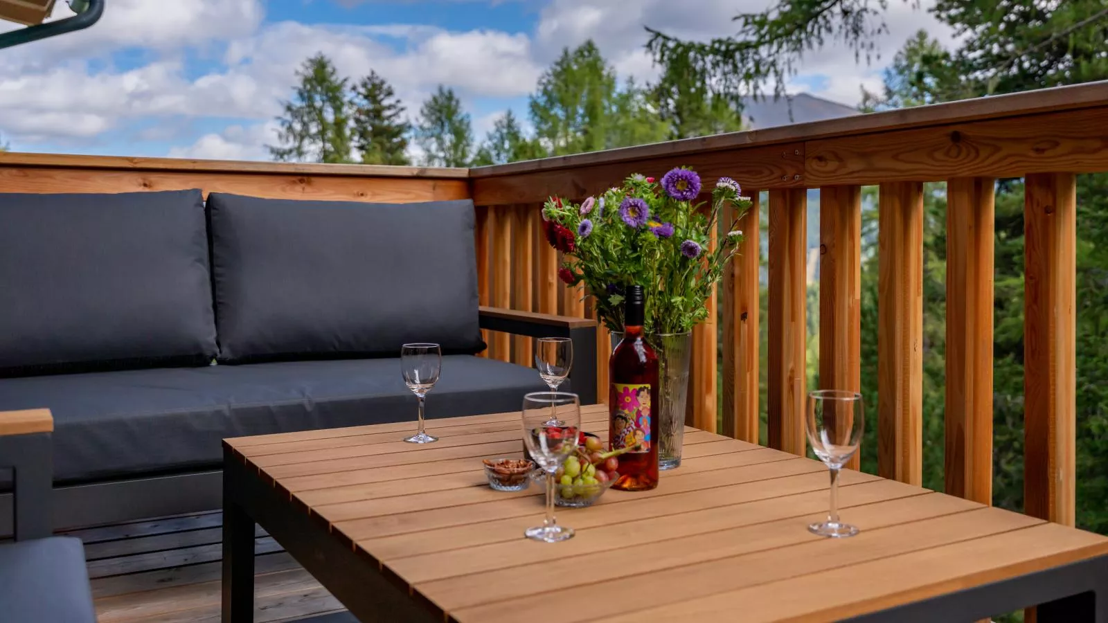 The Cosy Bear Lodge-Balcon-terrasse