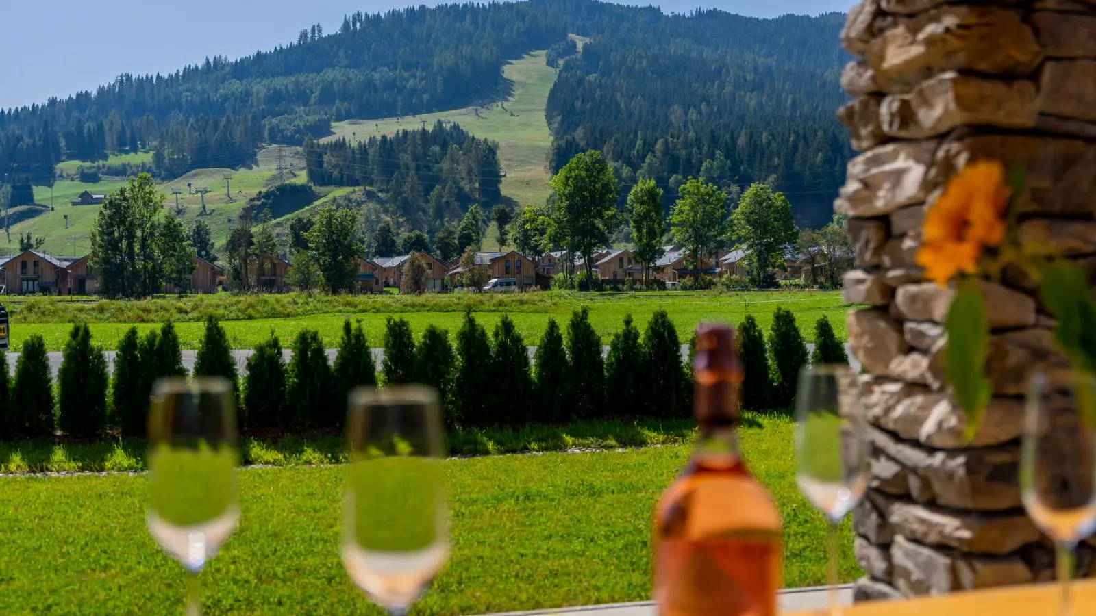 Bergzicht-Aussicht Sommer
