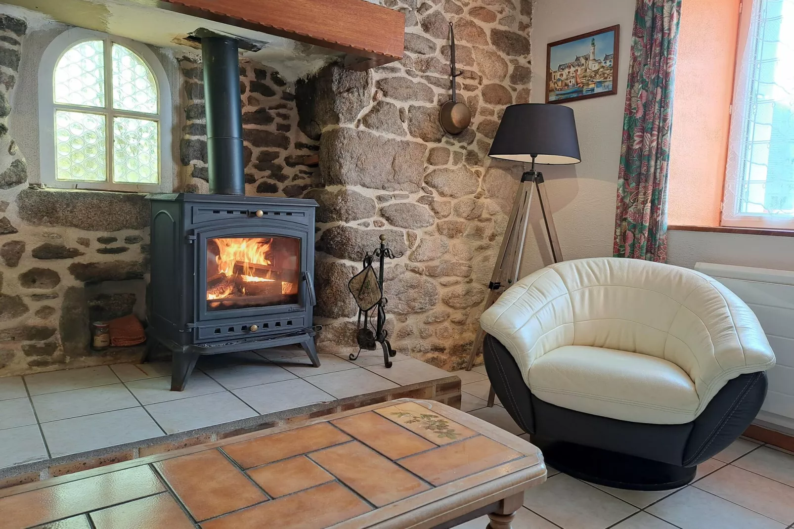 Bretonisches Steinhaus Landéda-Living room