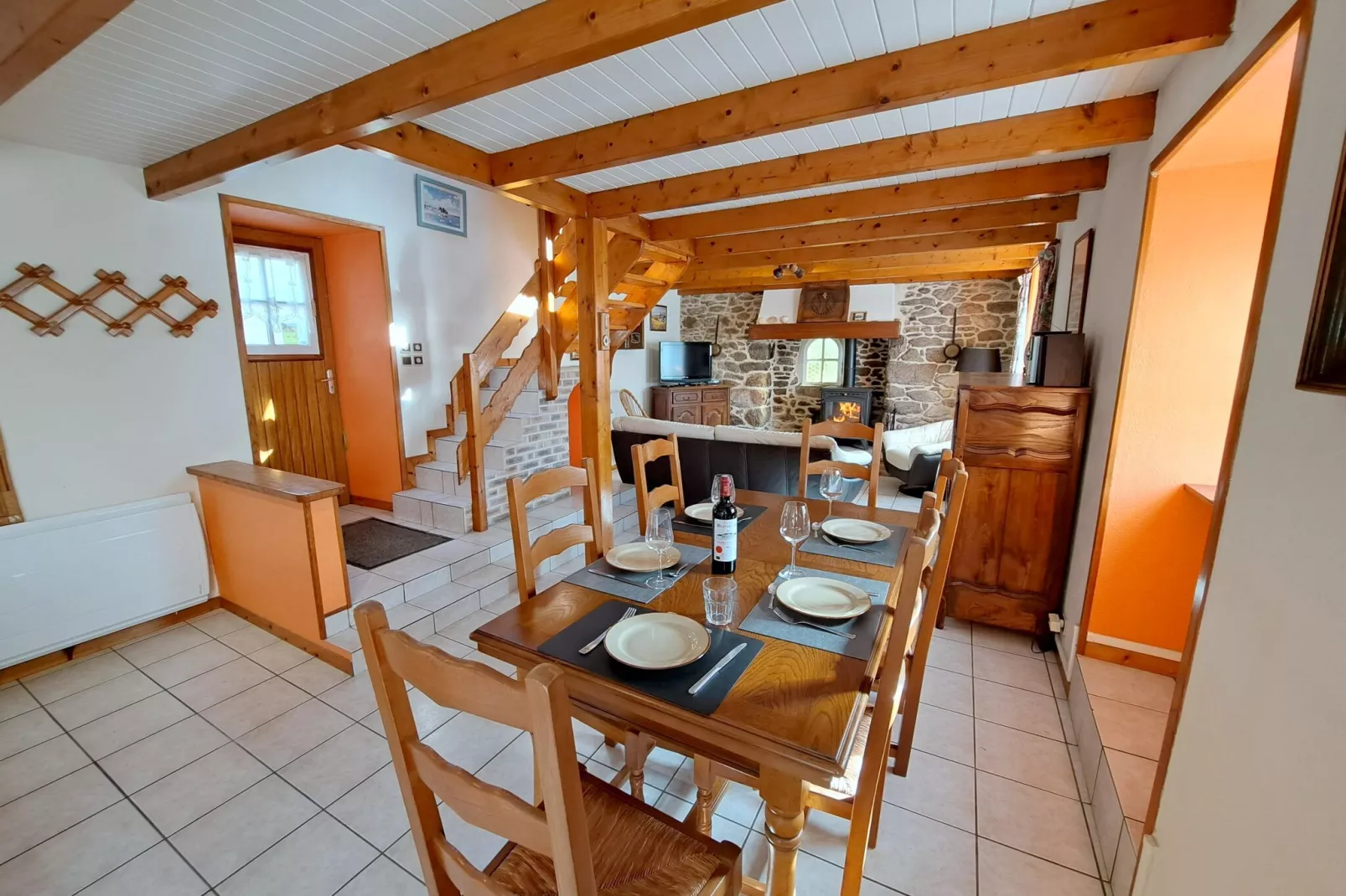 Bretonisches Steinhaus Landéda-Dining room