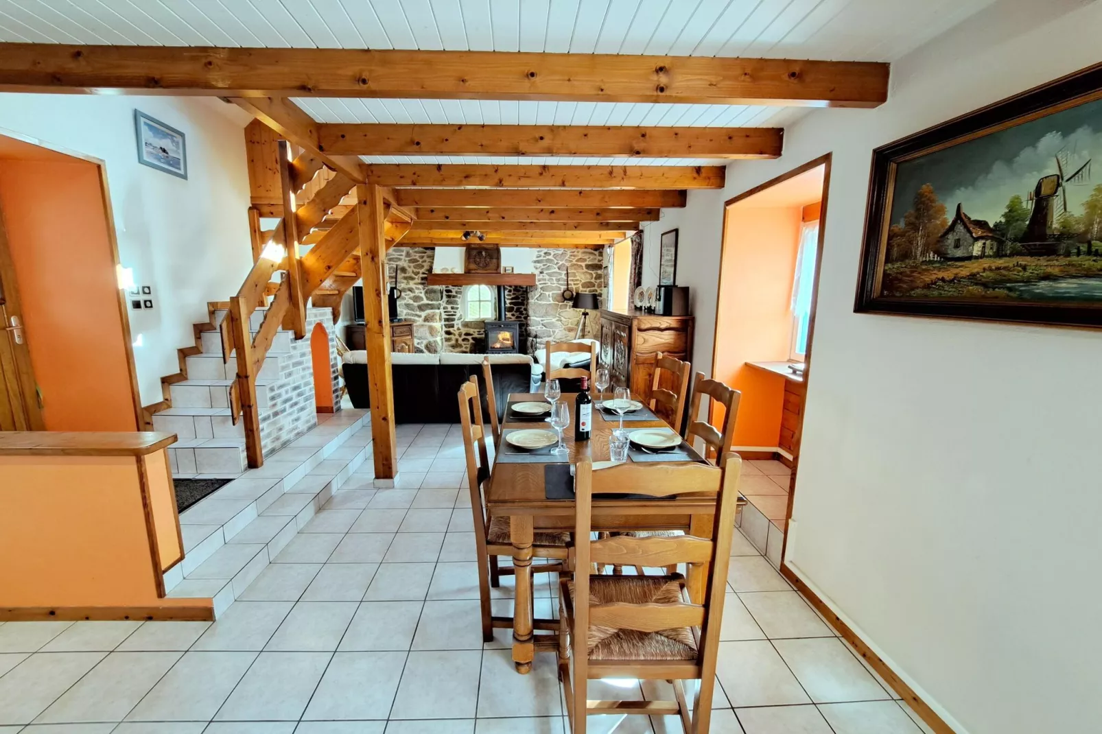 Bretonisches Steinhaus Landéda-Dining room