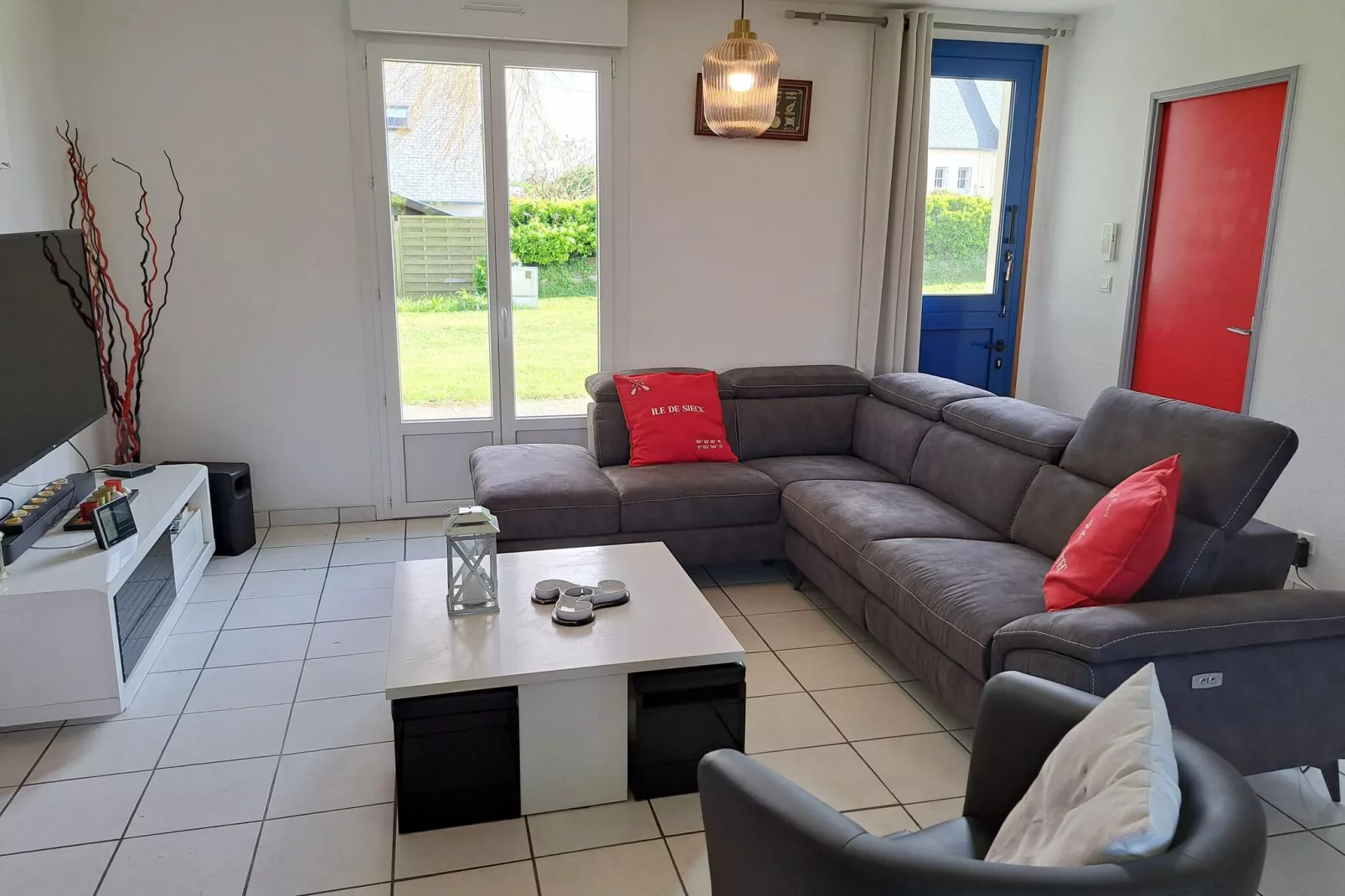 Ebenerdiges Ferienhaus in Strandnähe Santec-Living room