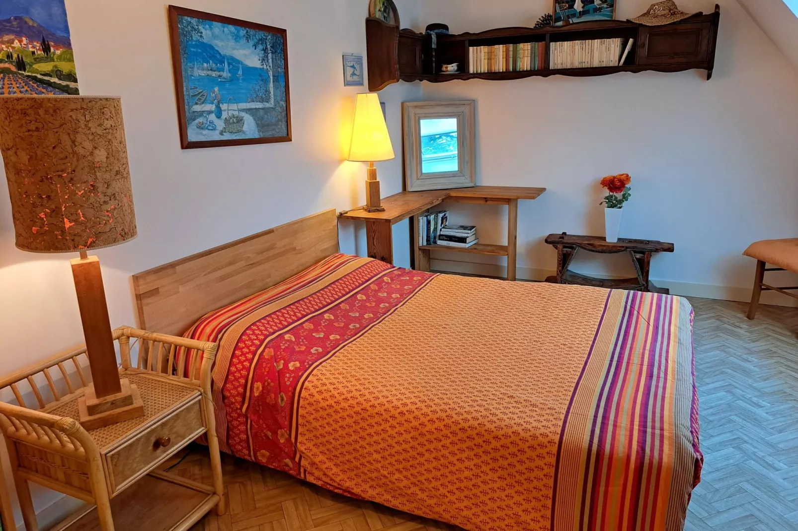 Ferienhaus mit Meerblick Landéda-Schlafzimmer