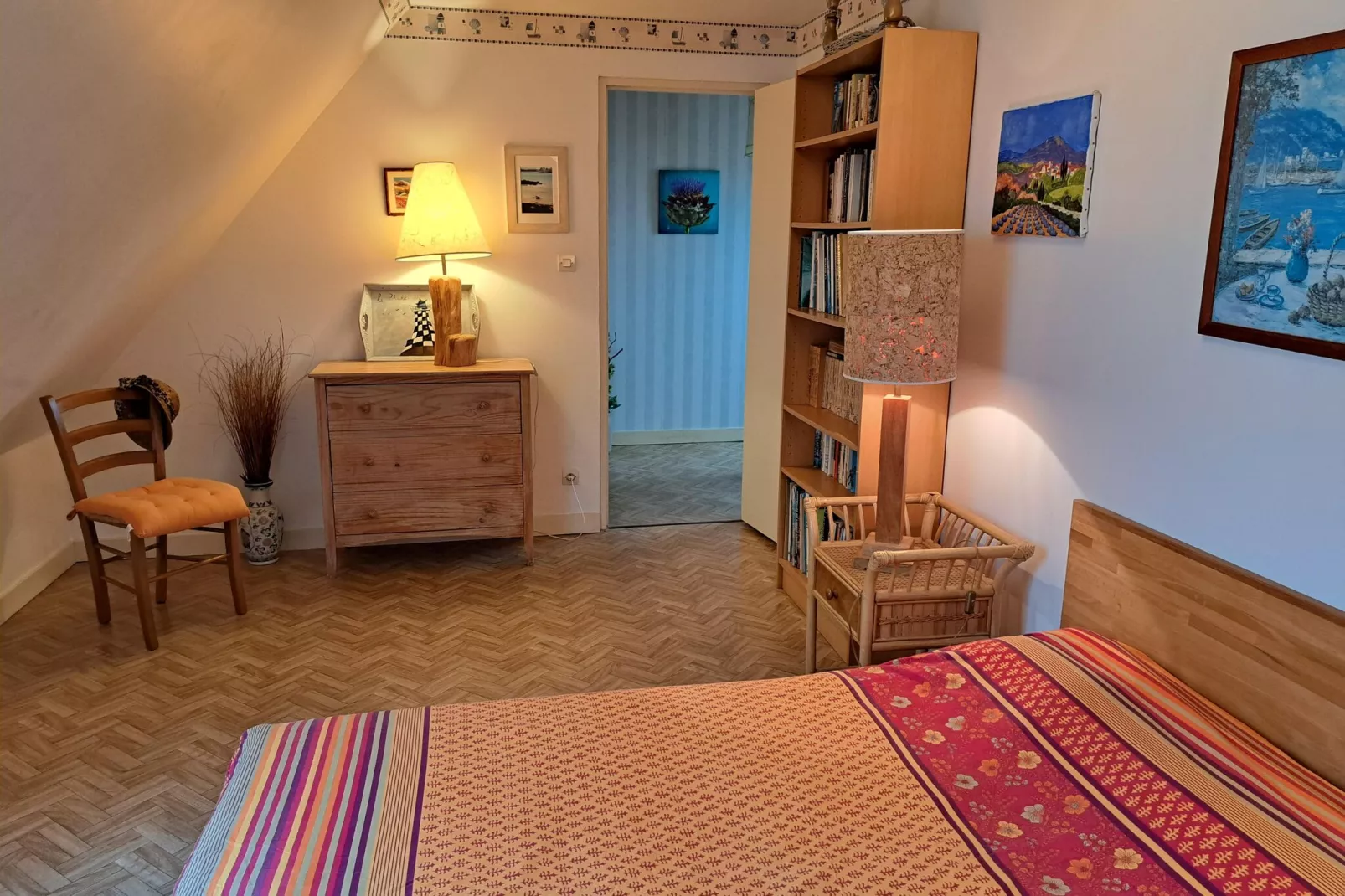 Ferienhaus mit Meerblick Landéda-Schlafzimmer