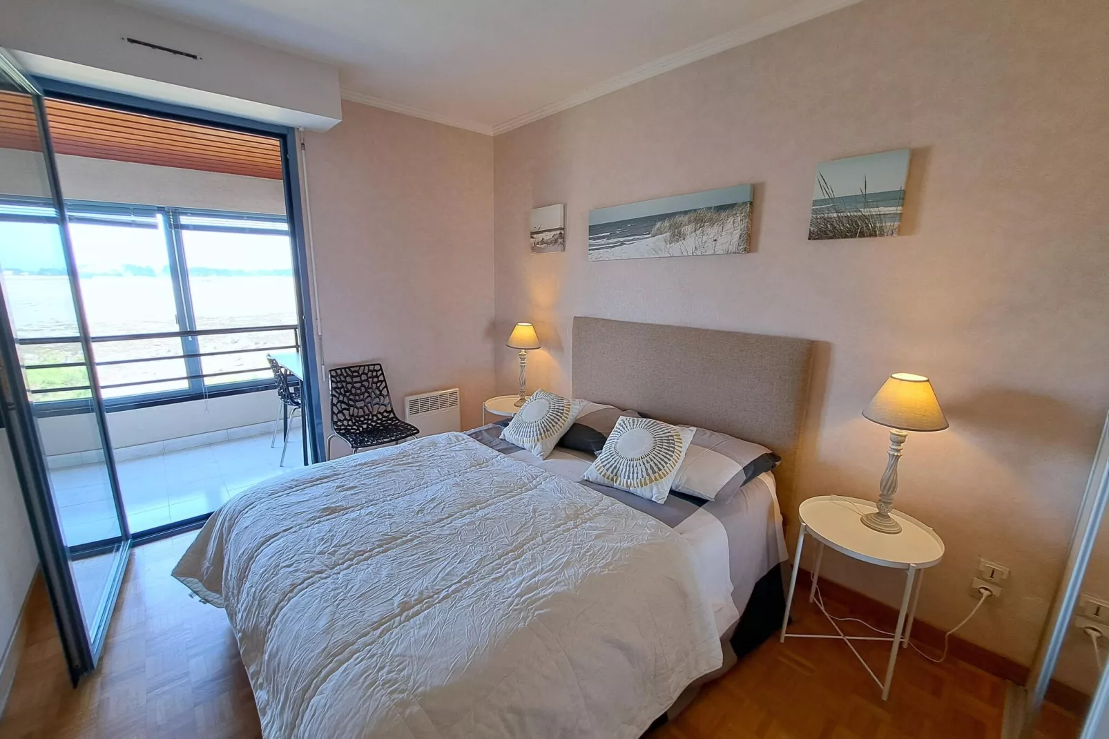 180° Panorama Meerblick Ferienwohnung Roscoff-Bedroom