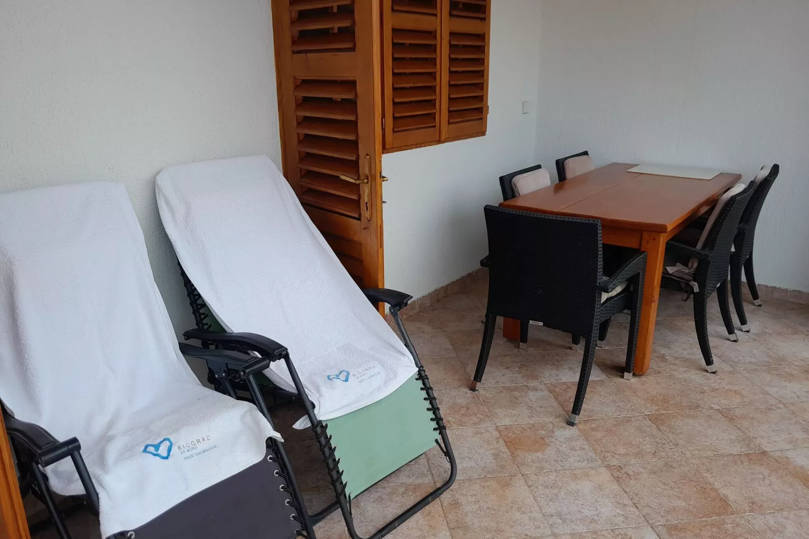 Apartments Adelheid, Biograd-Typ A5B, im OG, ca. 60 qm, für 1-4 Pers.-Terrace balcony