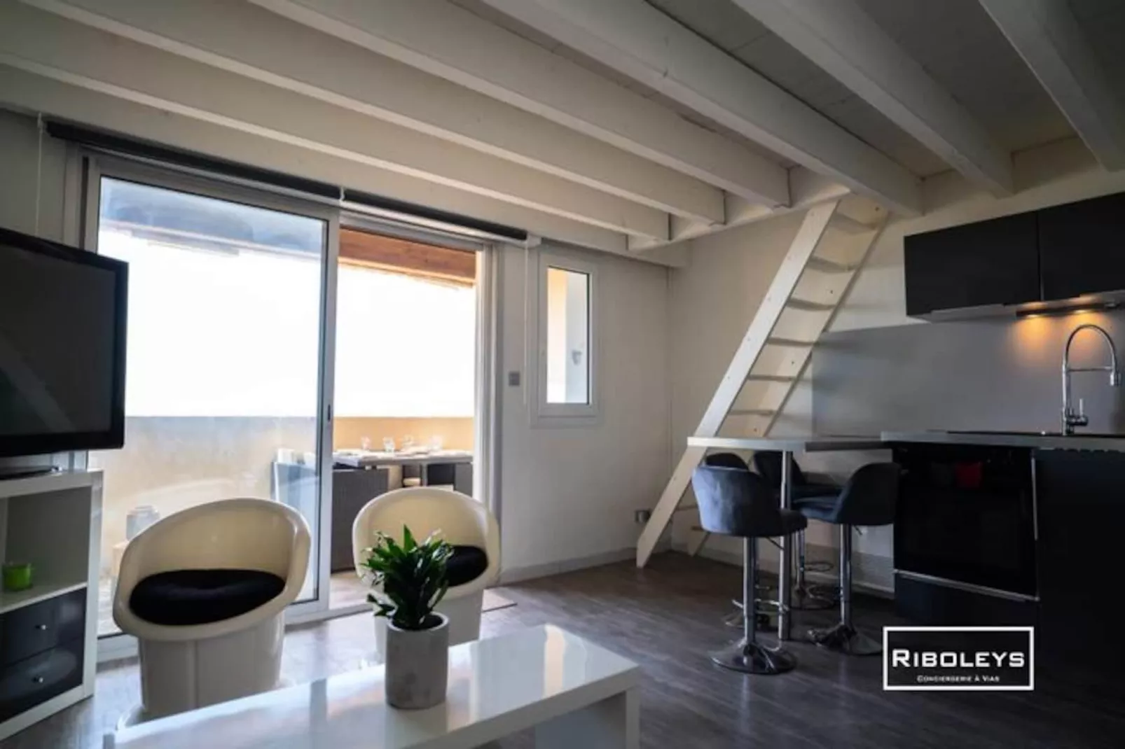 Vias-plage - Appartement Climatis&eacute; Avec Piscine Face &agrave; La Mer-Non tagué