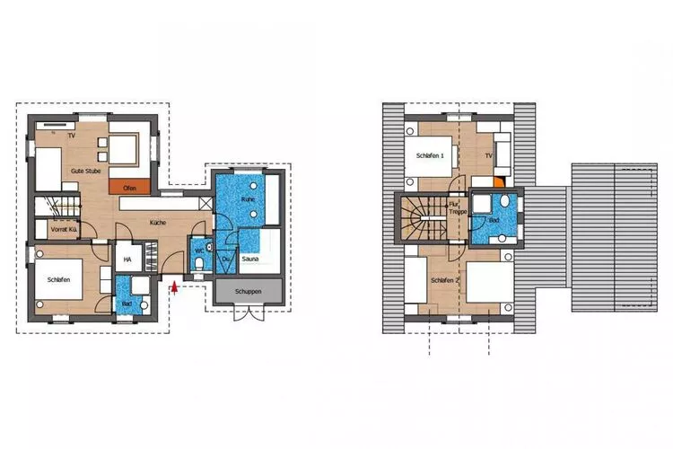 Exklusive Lodge 7  Personen-Floor plan
